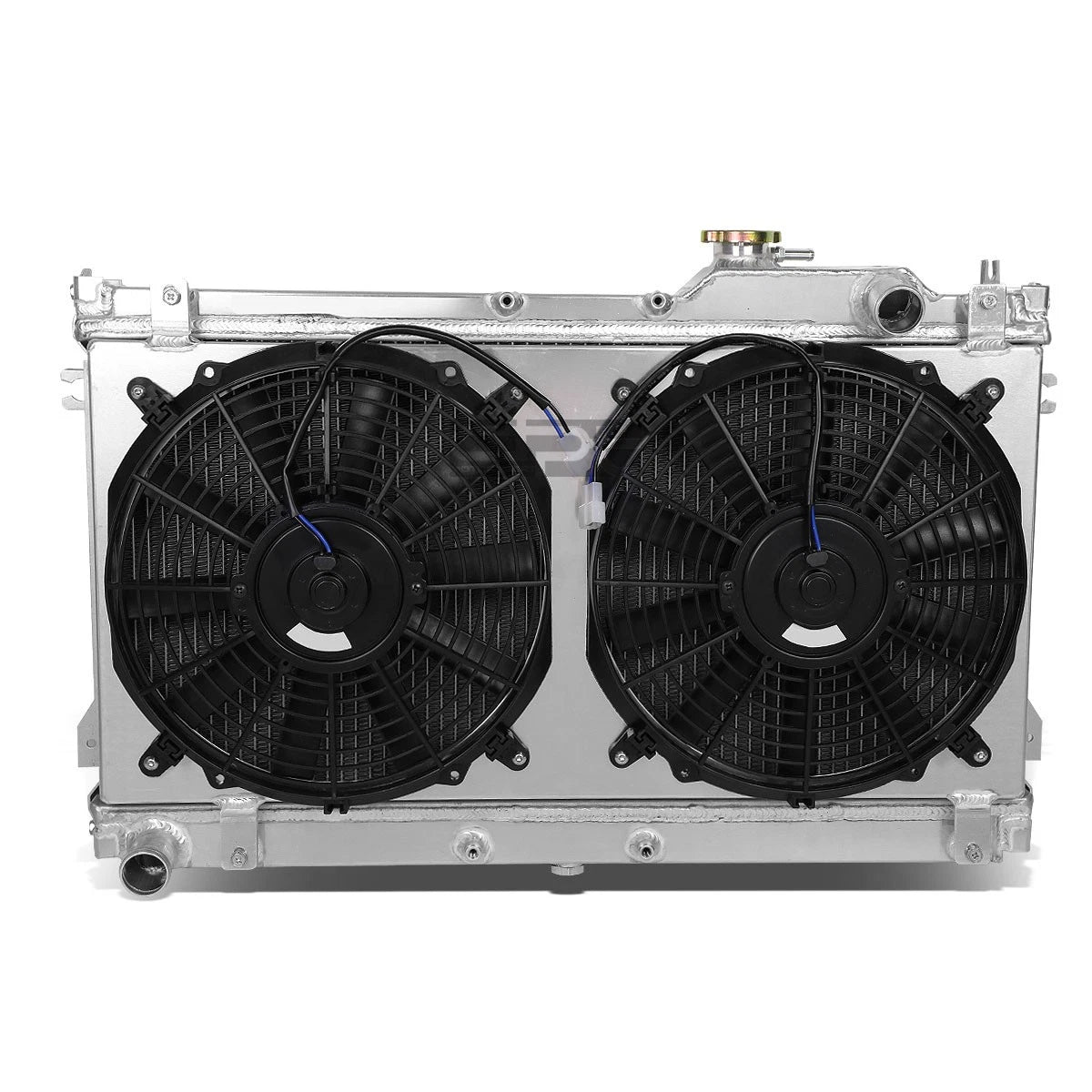 Aluminum 2-Row Radiator w/Cooling Fan Shroud for Mazda Miata MX-5 (1990–1998)