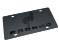 Metal License Plate Premium Black with 3D Bucking Ford Bronco Logo (1966–1975)