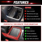 Carbon Texture Console Cup Holder Frame Trim Accessories for Dodge Charger (2011-2023)