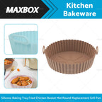 Silicone Baking Tray for Air Fryer (Non-Stick, Reusable)