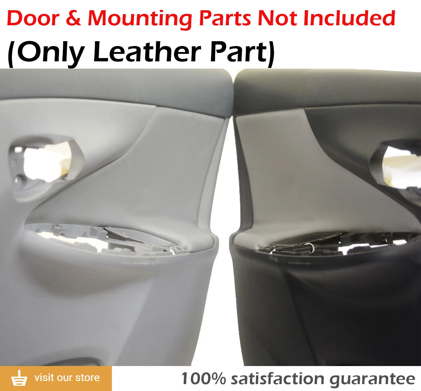 Door Panel Insert Cards for Toyota Corolla (2009–2013) Gray Leather Synthetic