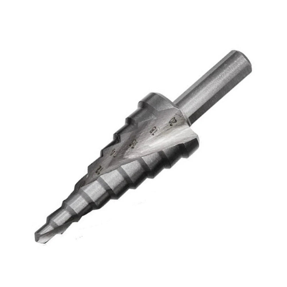 Step Drill Bit Set of 9 HSS Spiral Groove 4-20mm for Fast Chip Removal