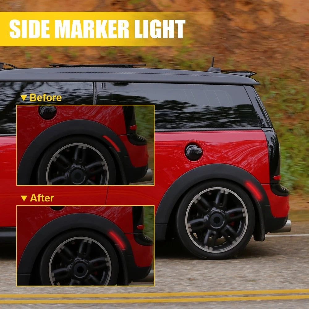 2PC LED Rear Side Marker Light for MINI Cooper R56 R55 R57 R58 R59 R60 R61 (2007–2016)