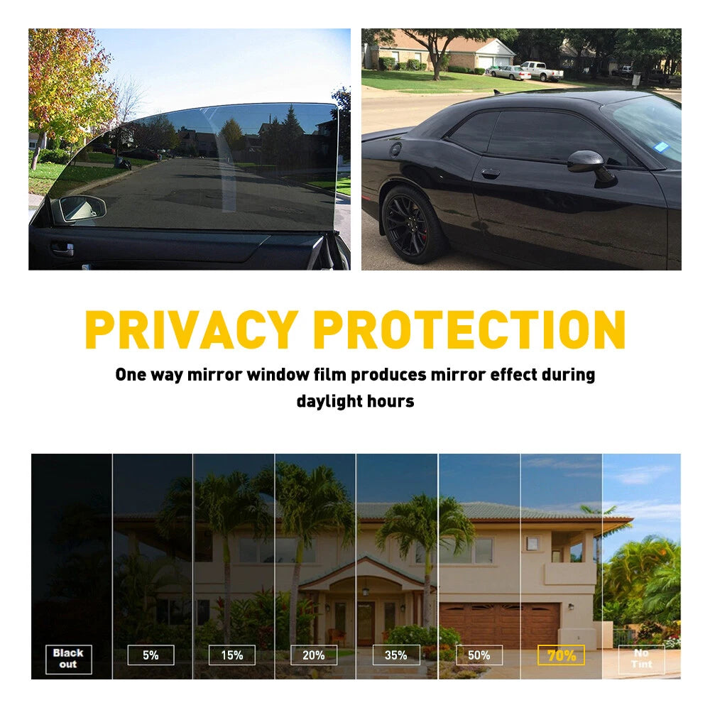 Window Tint Film 70% VLT for Car Home Office (10ft Roll)
