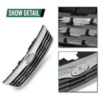 Front Upper Bumper Grille for Subaru Forester (2009–2010) Black Chrome