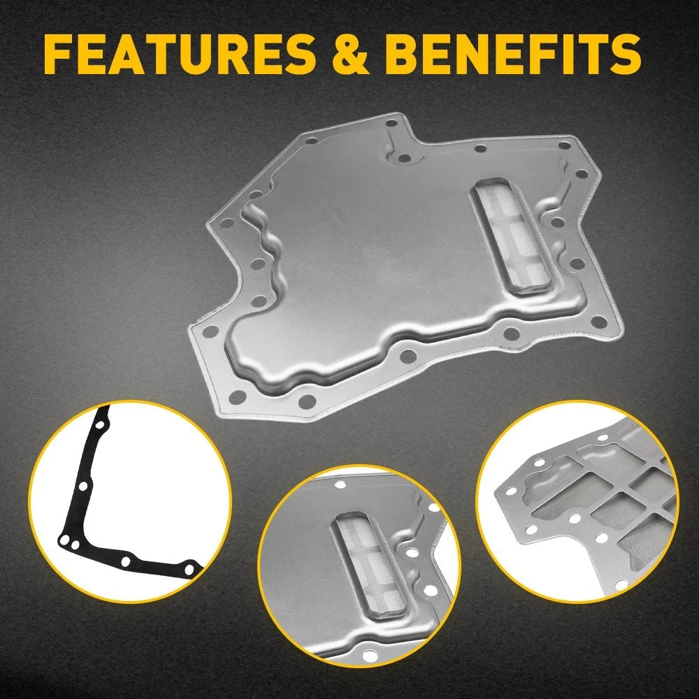 2X Transmission Filter Oil Pan Gasket for Infiniti QX70 G37 Q40 Q50 Q60 Q70 M56