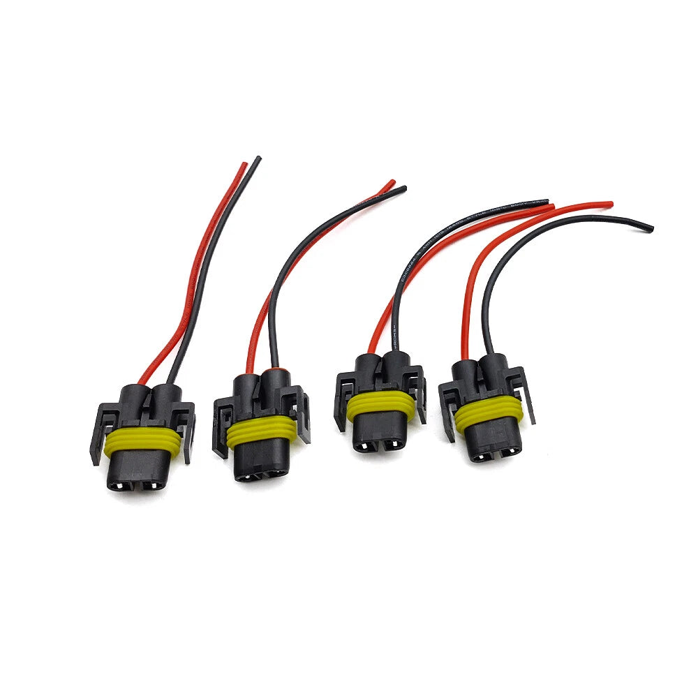 Set of 4 Headlight Low Beam Bulb Plug Harness H11 H9 for
