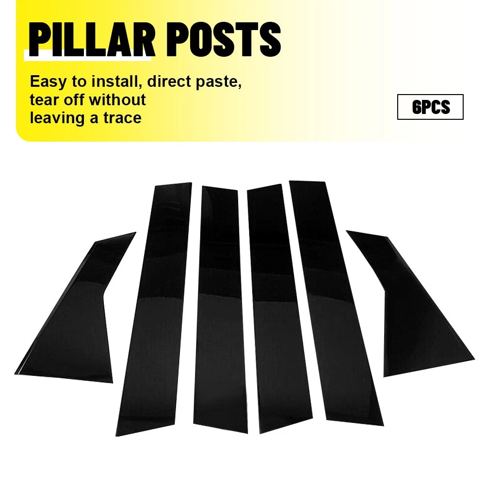 Black Pillar Post Window Door Trim Covers for Land Rover Range Rover Sport (2014–2022)