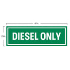 Set of 4 Diesel Only Stickers for Universal Use (Decal)