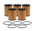 Set of 5 Engine Oil Filters for Dodge Fiat Jeep L4