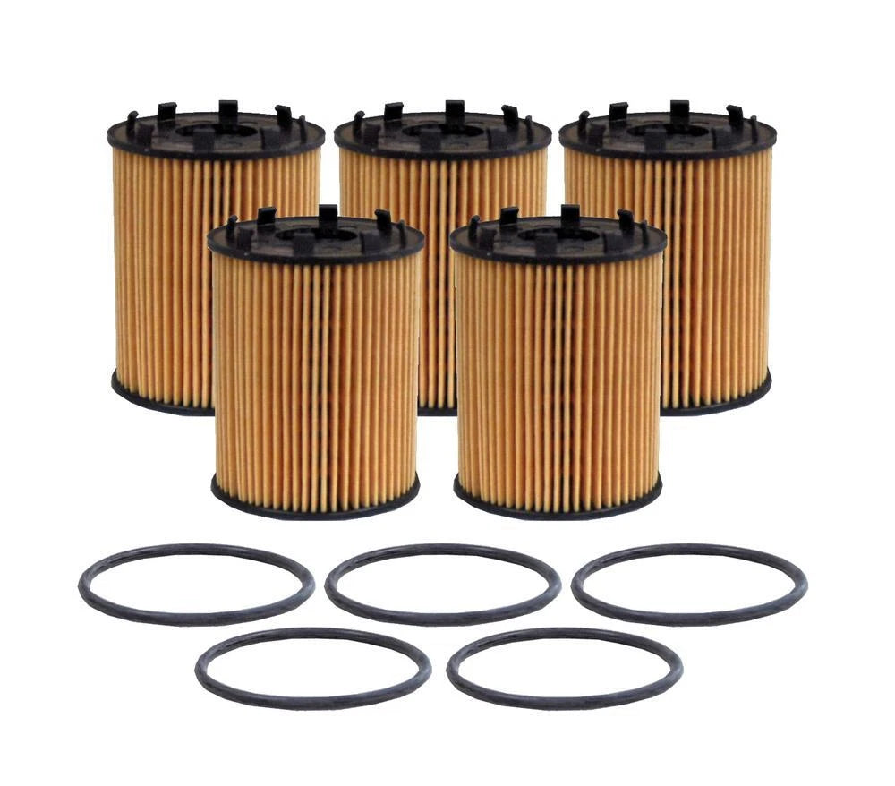 Set of 5 Engine Oil Filters for Dodge Fiat Jeep L4