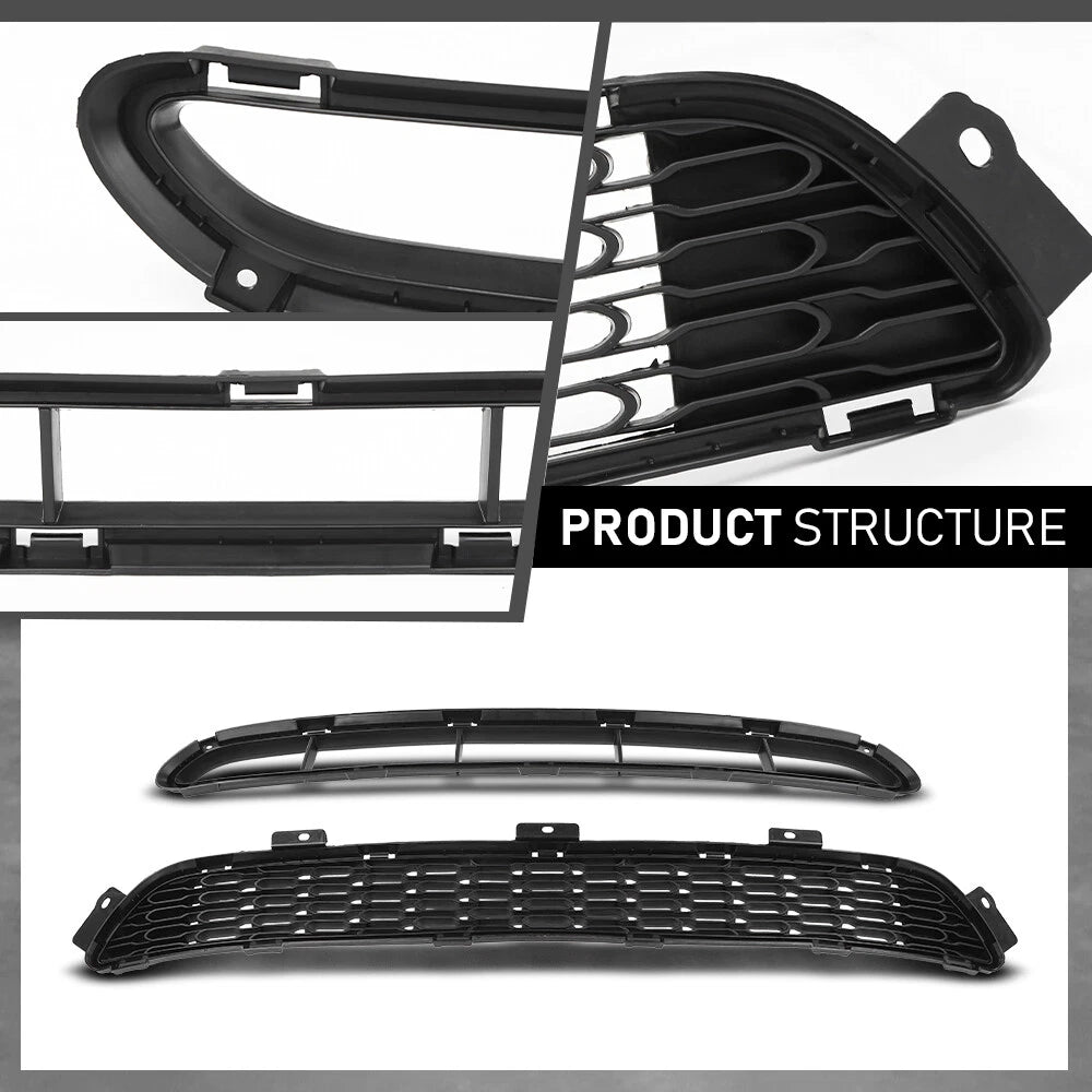 Front Center Lower Bumper Grille for Kia Sorento (2014–2015) Black