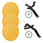 3 Yellow Number Plates with Brackets Kit for Honda Z50 Z50R (1979–1987)