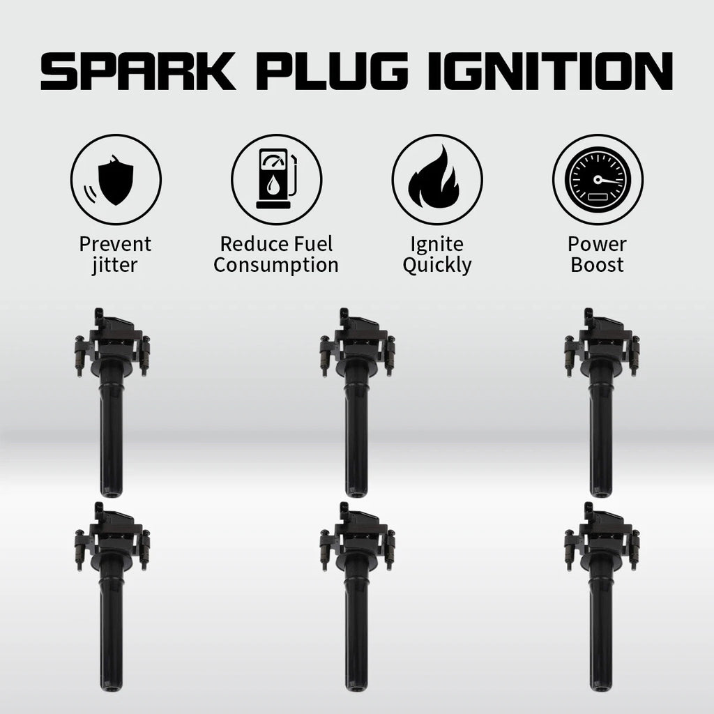 Ignition Coil Set of 6 for Chrysler Sebring Concorde Intrepid Dodge Stratus (1995–2006) UF199
