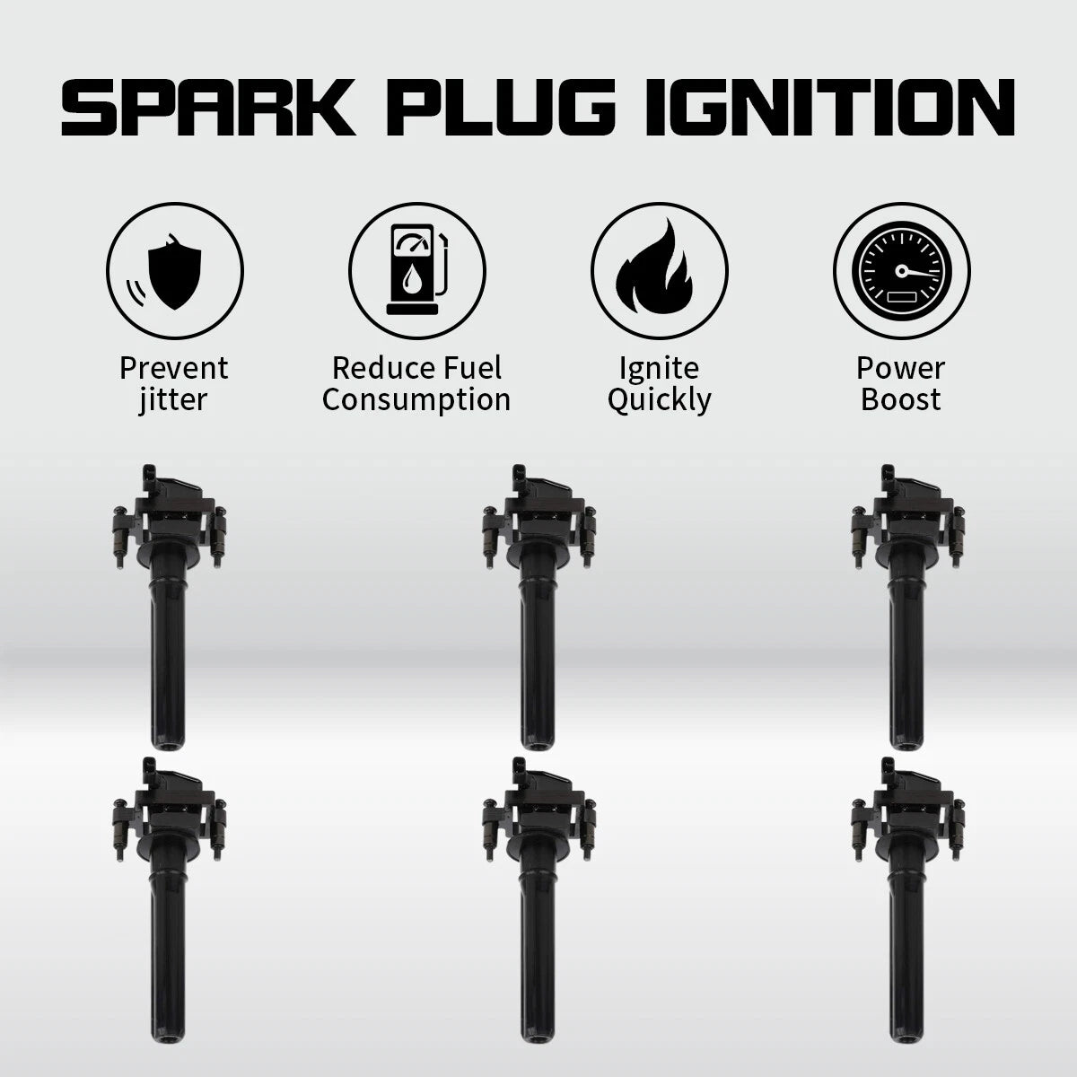 Ignition Coil Set of 6 for Chrysler Sebring Concorde Intrepid Dodge Stratus (1995–2006) UF199