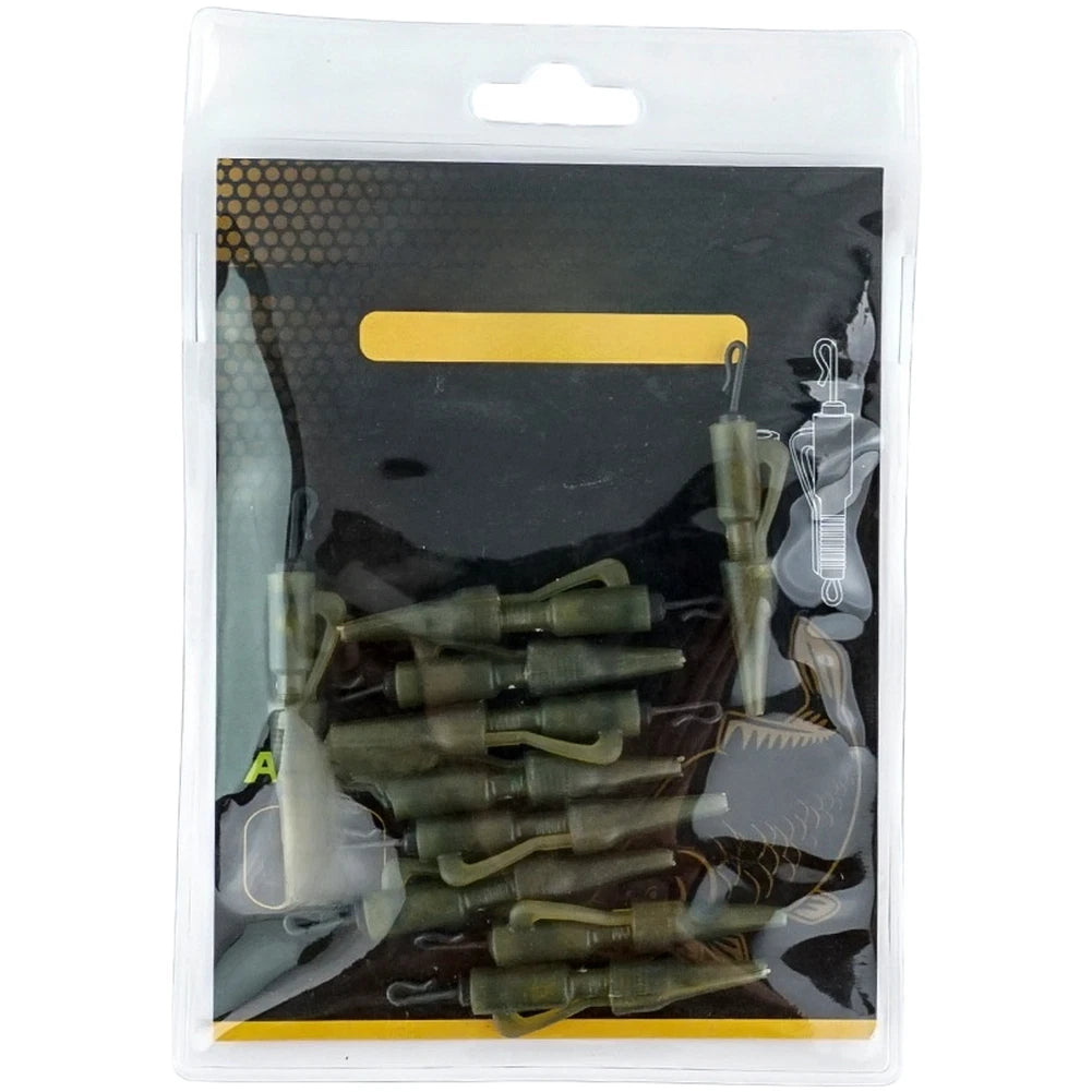 10PCS Sinker Clip Kit for Carp Fishing (ABS, 7.5cm, Quick-Change Swivel)