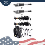 Front & Rear Shock Strut Assembly + Air Compressor for Chevy Suburban Tahoe (2015–2020)