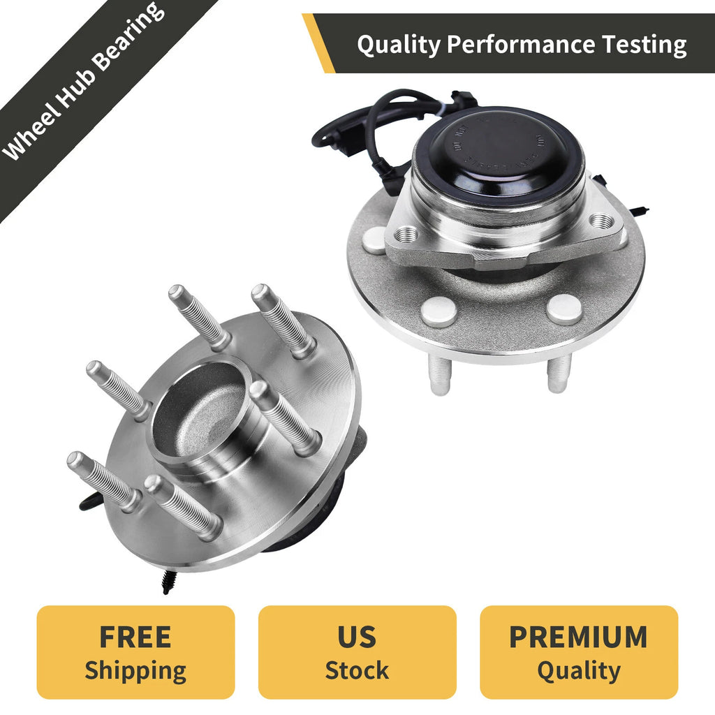 2X Front Wheel Bearing Hub for Chevy GMC Silverado Sierra 1500 (2007–2018)