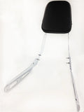 Chrome Flame Backrest Sissy Bar with Leather Pad for Honda VTX 1300N 1300R 1300S (2003–2009)