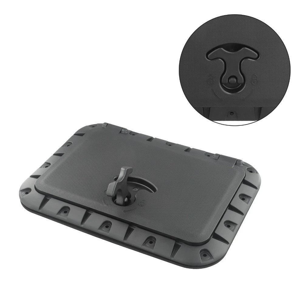 ABS Marine Deck Plate Hatch Square with Lock and Handle for Canoe Kayak