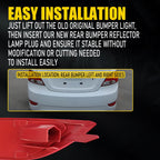 Pair Rear Bumper Light Reflectors for Hyundai Accent Sedan (2012–2017)