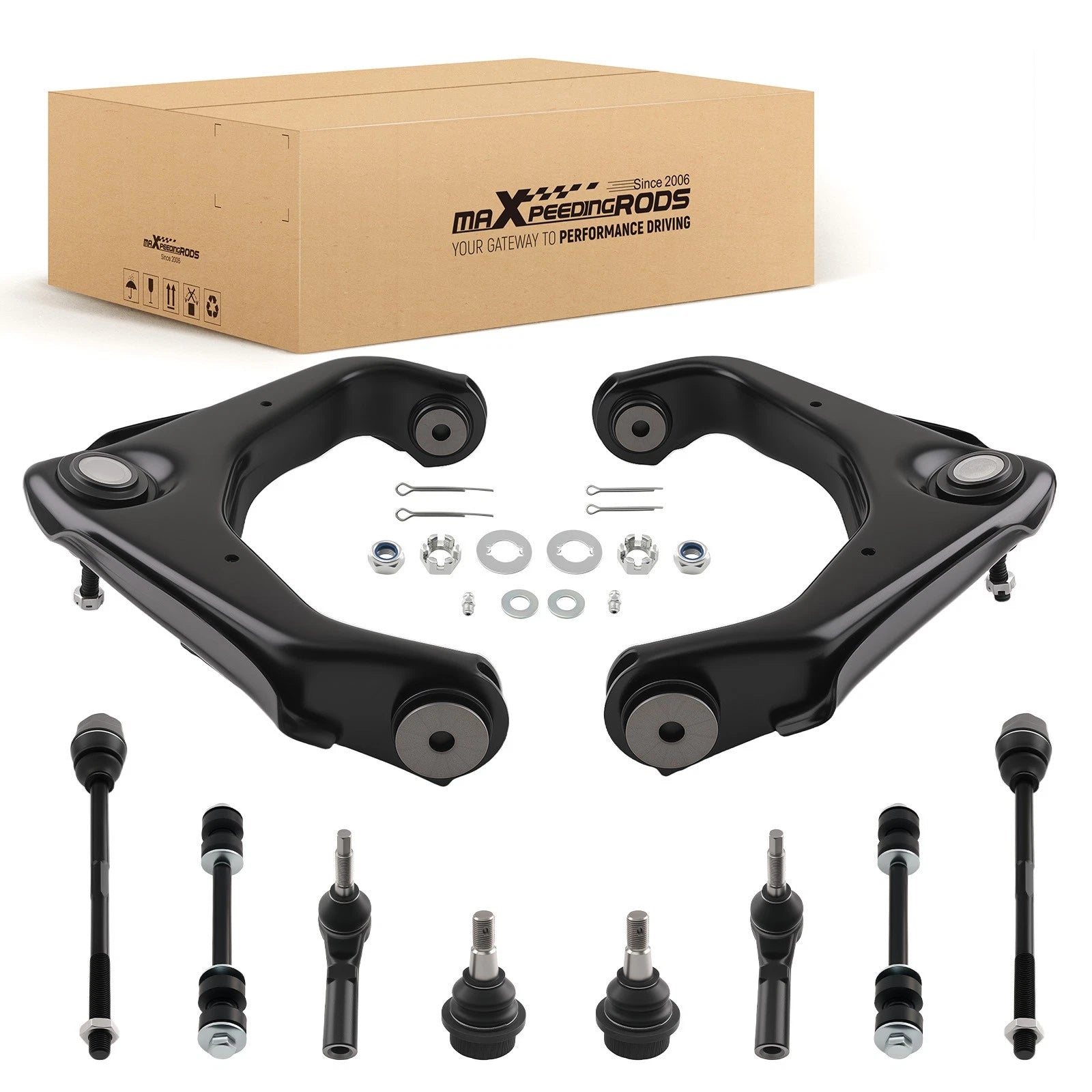 10x Front Upper Control Arms Tie Rod for Chevy Silverado Sierra HD (2011–2019)