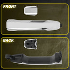 Set of 2 Rear Exterior Door Handles for Chevy Silverado Tahoe Suburban (2015–2022)