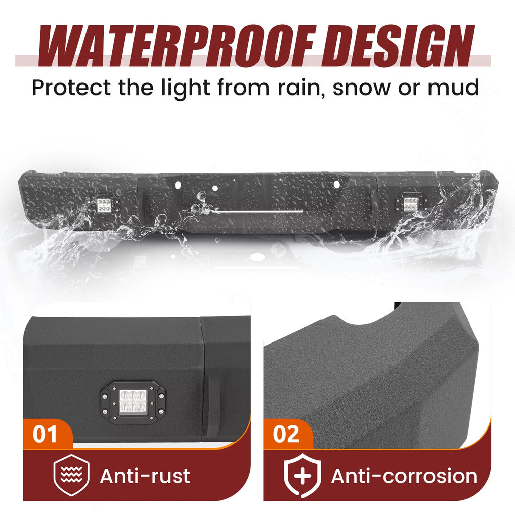 Rear Step Bumper with LED Light for Ford F-150 (1997–2003)