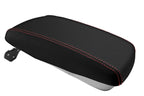 Console Lid Pull Over Cover Leather for Hyundai Genesis (2009–2014) Red Stitch