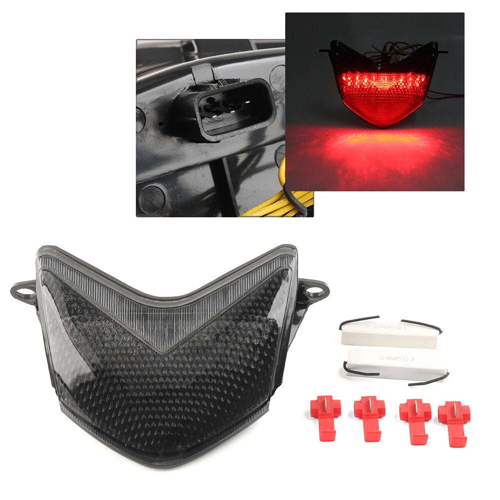 Smoke LED Brake Turn Signal Tail Light for Kawasaki Ninja ZX6R 2005-2006