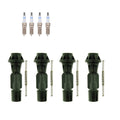 Set of 4 Bosch Double Iridium Spark Plugs & NGK Coil Boots for Mazda 3 CX-7 (2004–2012)