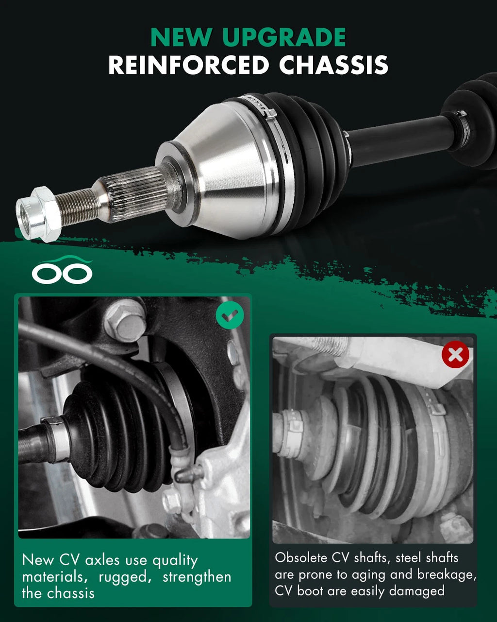 CV Axle Assembly for Ram 1500 4WD (2012–2022) Front Left or Right