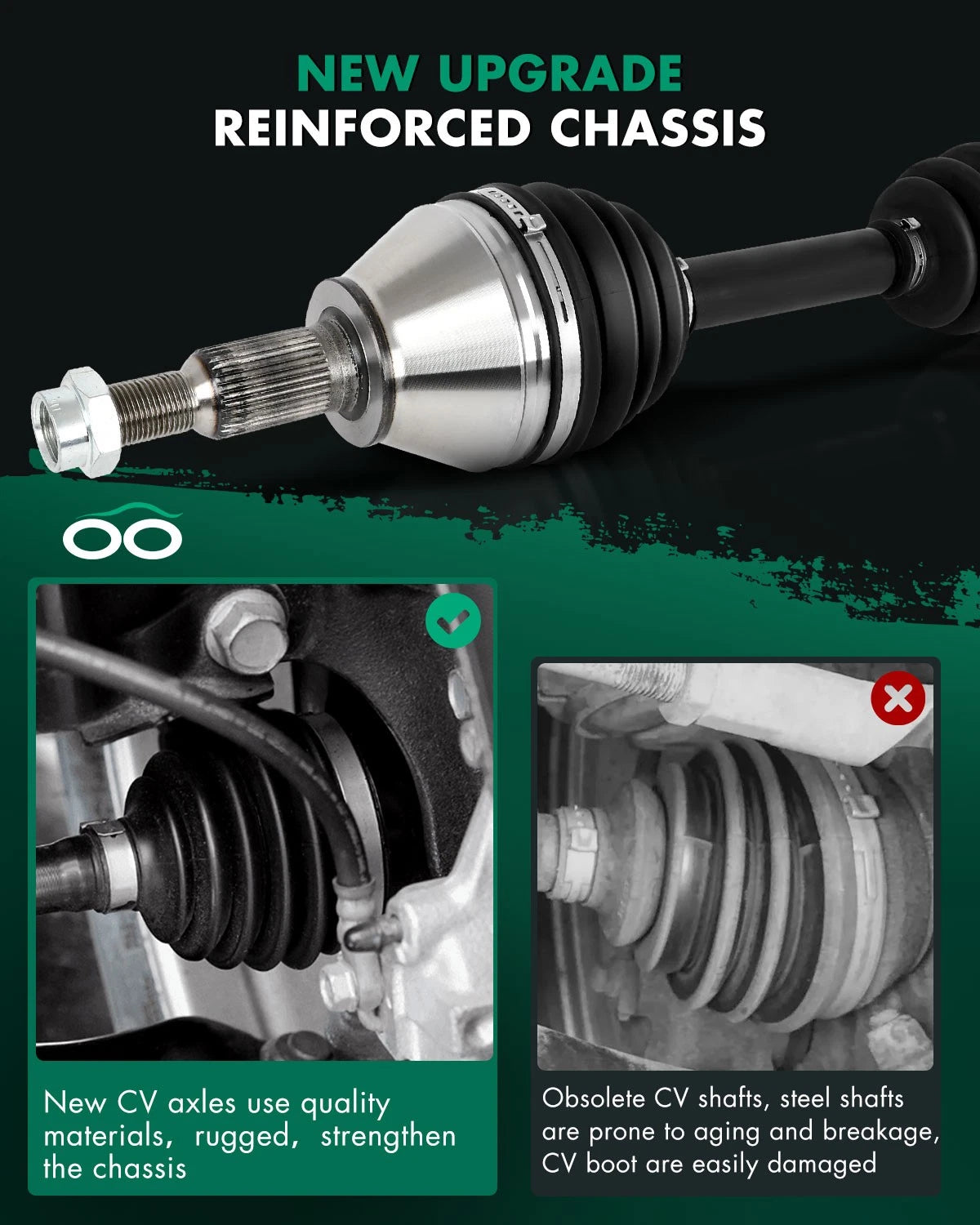 CV Axle Assembly for Ram 1500 4WD (2012–2022) Front Left or Right