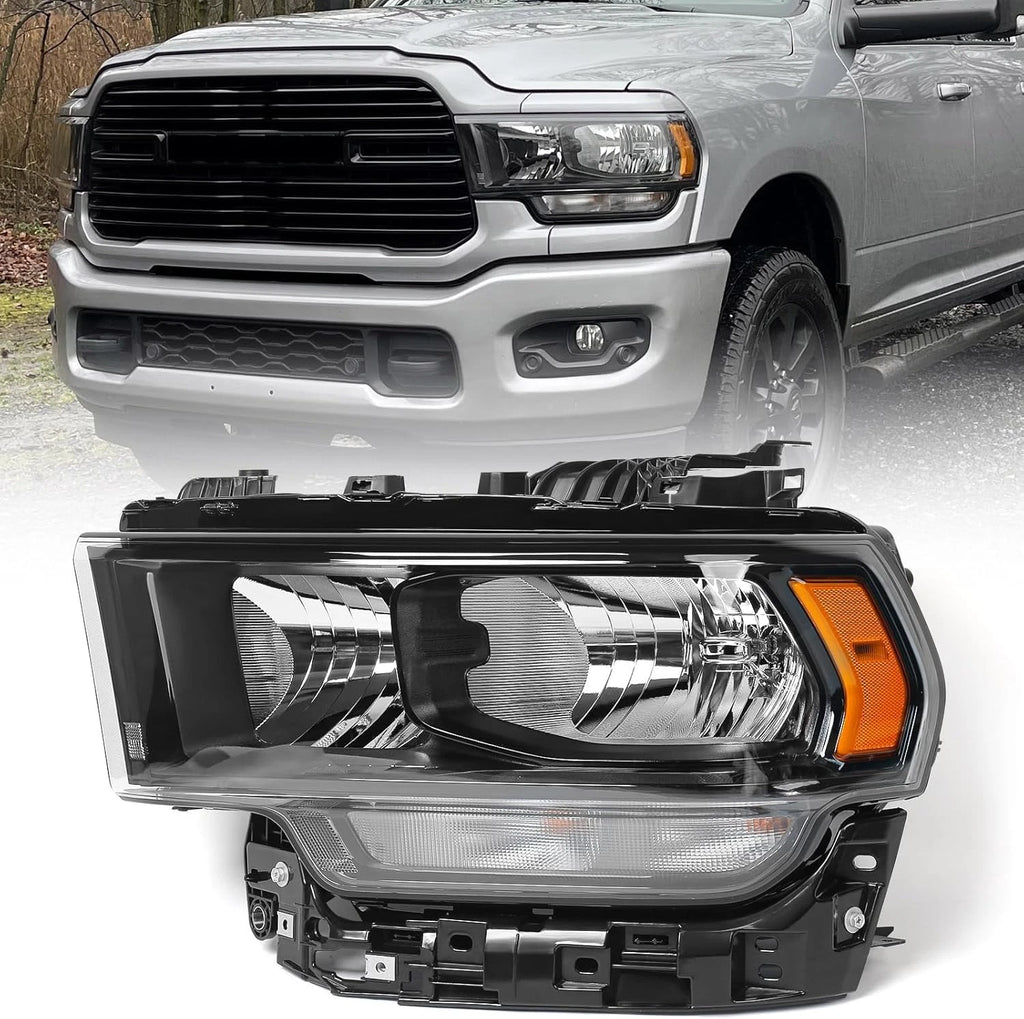 Chrome Headlight for Ram 2500 3500 (2019–2024) Left Driver Side