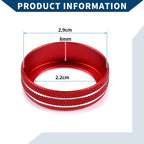 2X AC Climate Switch Knob Cover Ring for Ford Mustang (2015–2021) Red