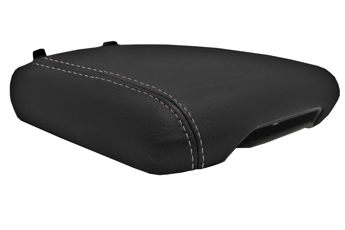 Leather Console Lid Armrest Cover for Kia Telluride (2020) Gray Stitch