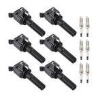 6X Ignition Coil & Spark Plug Pack for Chevrolet Trailblazer 4.2L L6 (2006–2009)