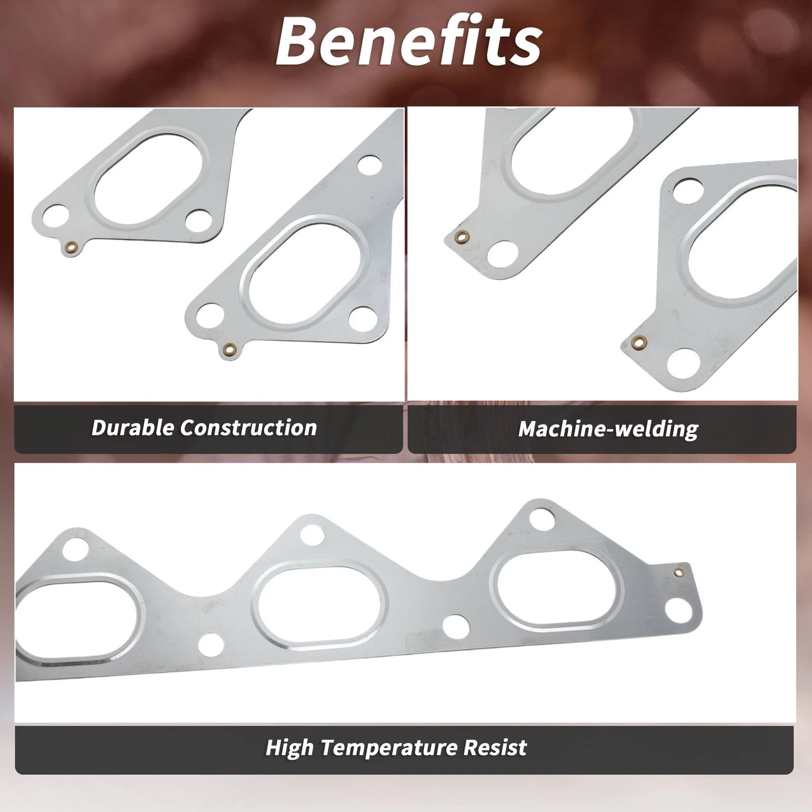 2X Exhaust Manifold Header Gasket for Hyundai Santa Fe (2003–2006) No. 2852139800