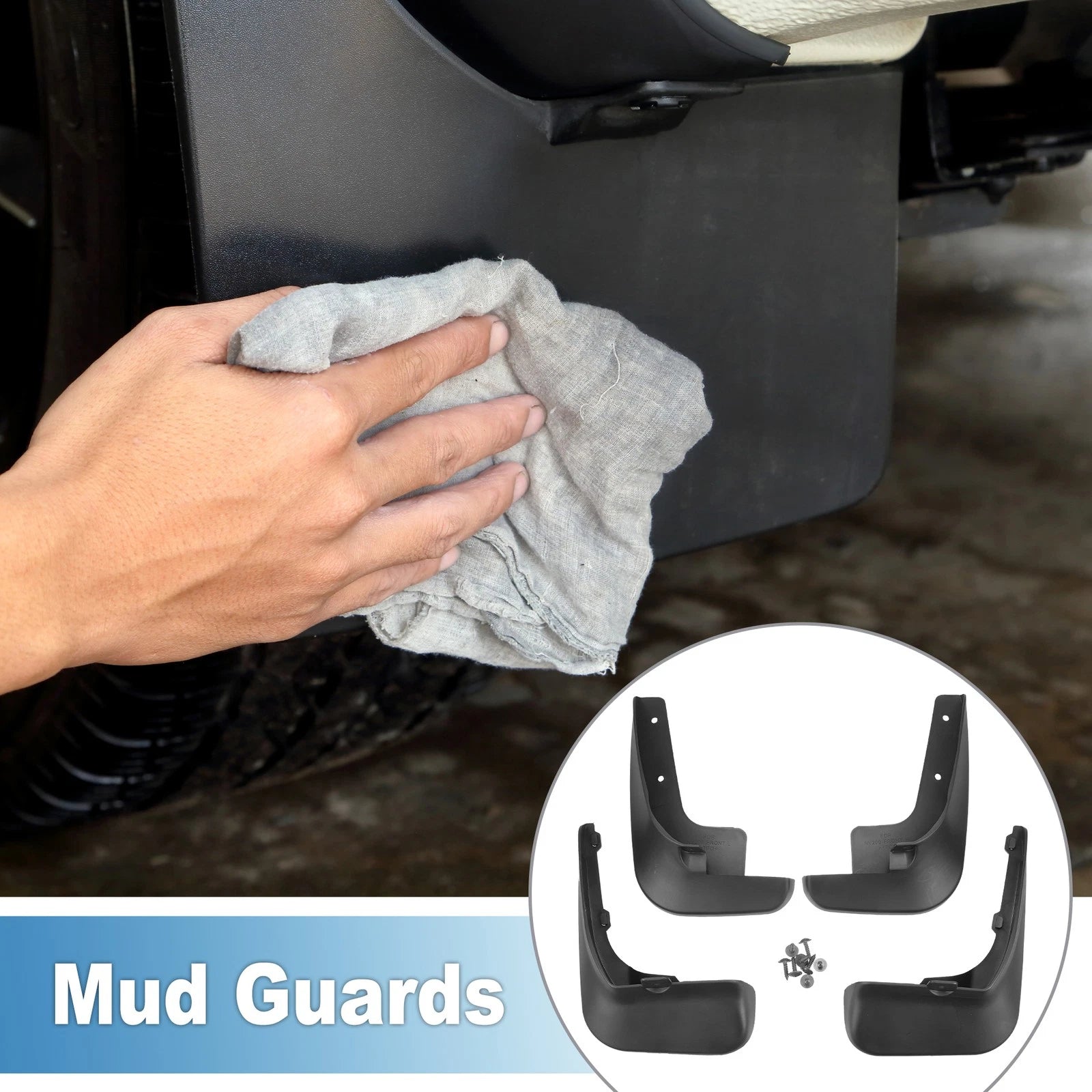 Set of 2 Front & Rear Mud Flap Splash Guards for Nissan NV200 (2010–2022)