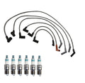 Denso 8mm Wire Set & 6 Iridium Power Spark Plugs for Ford 3.0 V6