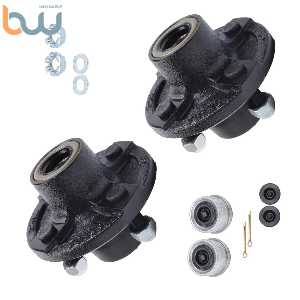 Set of 2 Idler Hub Kits for Trailer (2000 lbs, 4 Bolt, 4 on 4)