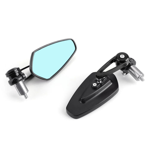 1 Pair 22mm 7/8" Black Handle Bar End Side Mirrors for Motorcycle