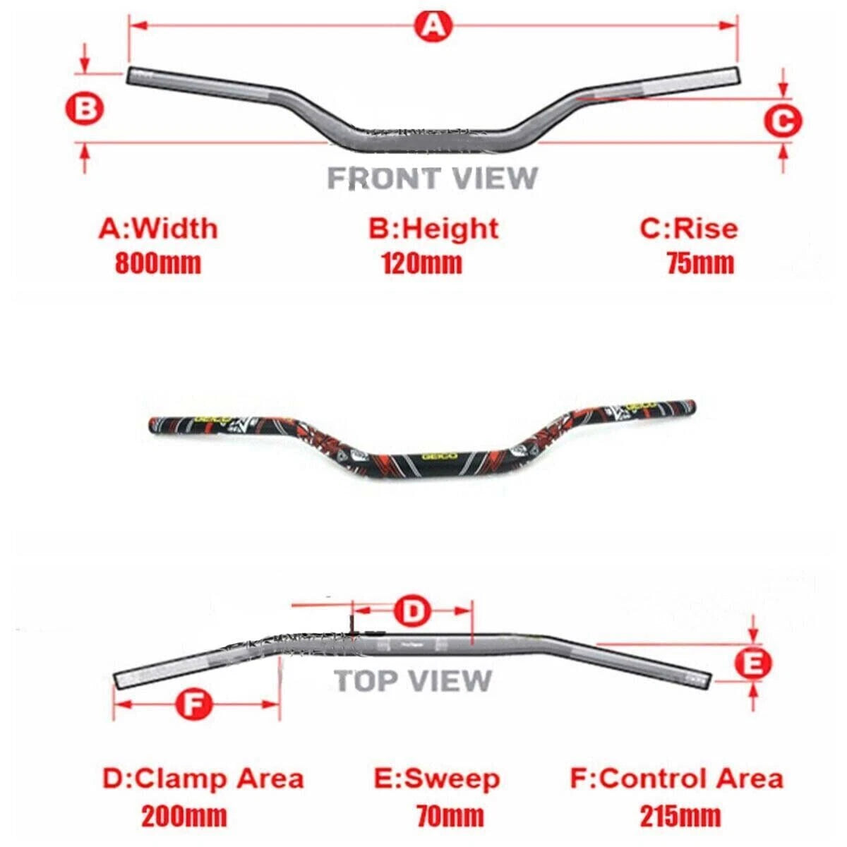 1 1/8" Handlebar for Dirt Pit Bike Motorcycle ATV MX (28MM)