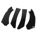 Set of 4 Glossy Black Front Bumper Lip Chin Spoilers for Universal Cars