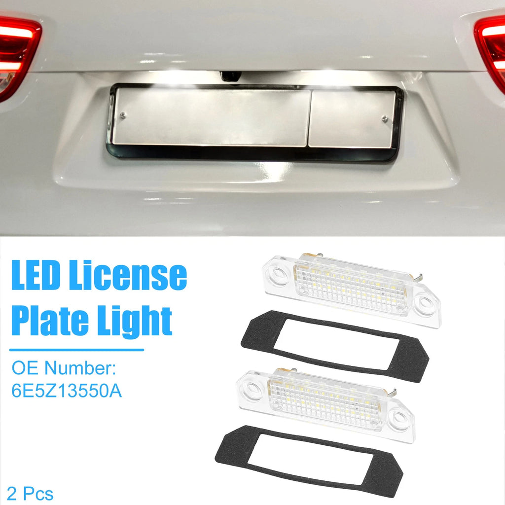 2X LED License Plate Light No.6E5Z13550A for Ford Fusion (2006–2012)