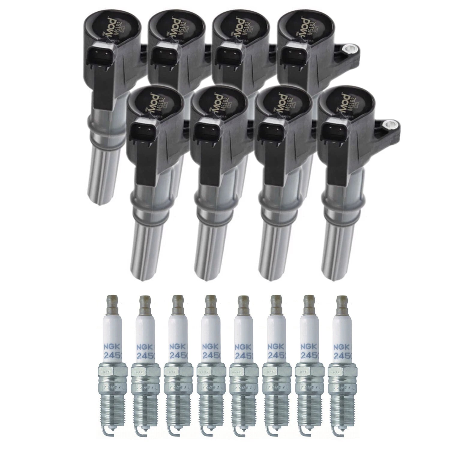 NGK Ignition Coils & Laser Platinum Spark Plugs Kit for Ford Lincoln Mercury