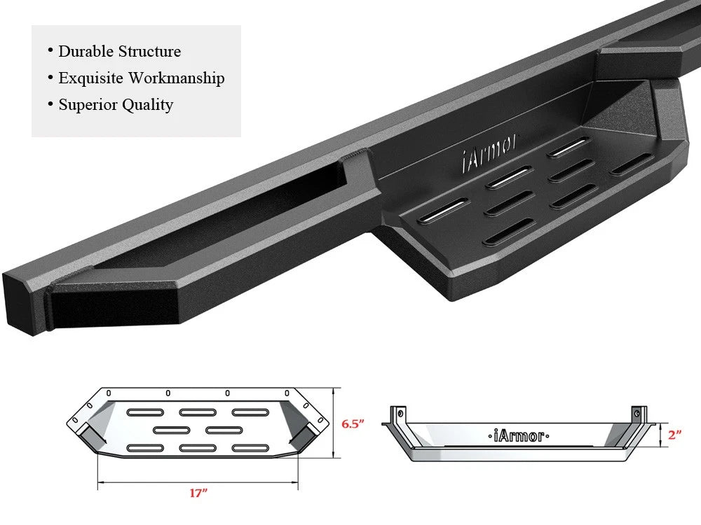 iArmor Steel Pocket Steps for Chevy Silverado GMC Sierra (2007-2018)