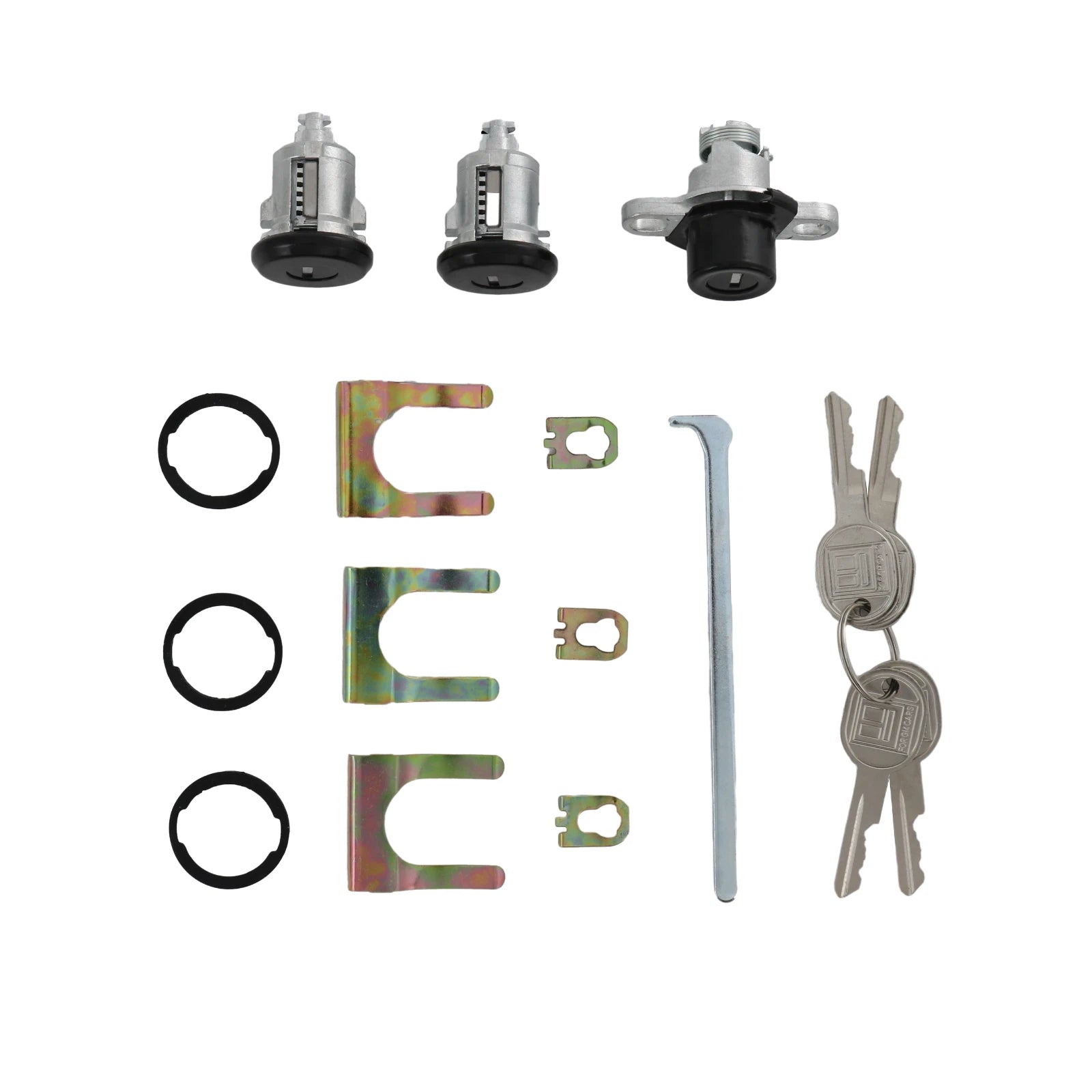 Set of 2 Door & Hatch Lock Cylinder Face Caps for Camaro Firebird (1993–2002)