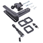 Adjustable Trailer Hitch 8" Drop/Rise w/ 2" & 2-5/16" Ball for 2" Receiver
