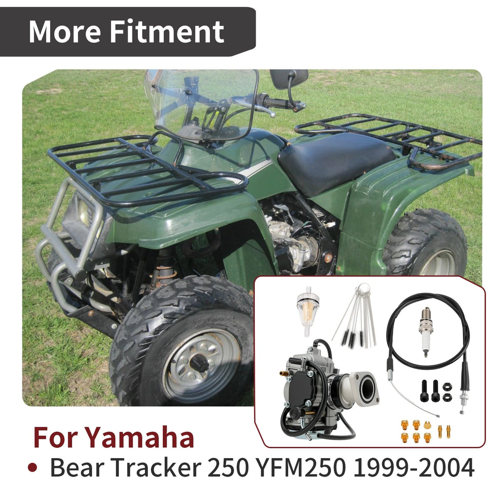 Carburetor w/ Intake Manifold & Throttle Cable for Yamaha Bear Tracker 250 (1999–2004)